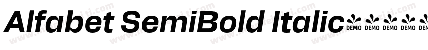 Alfabet SemiBold Italic字体转换